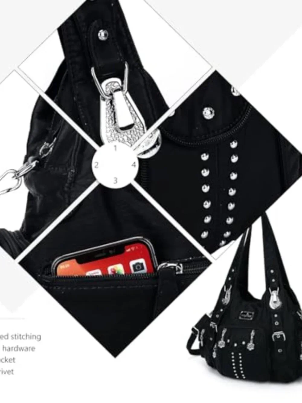 🆕 Handbags for Women Soft PU Leather Large Hobo Bags for Ladies Top Handle - Picture 4 of 8